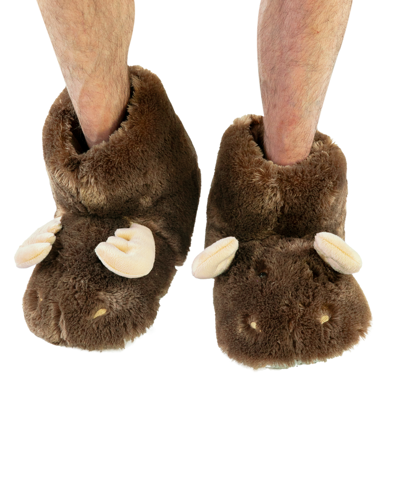 Load image into Gallery viewer, Moose Critter Slippers Small
