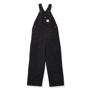 Carhartt Boy's Quilt-Lined Bib Overalls (Black) Size 4-7