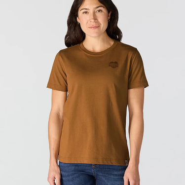 Carhartt Women's Irvine Relaxed Heritage Heart T-Shirt (Carhartt Brown) Size S