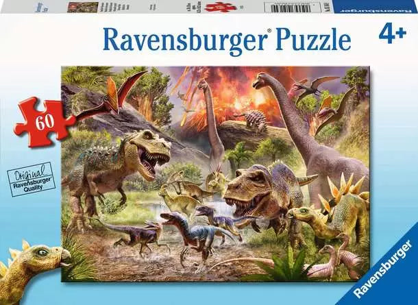 Load image into Gallery viewer, Children’s Jigsaw Puzzle Dinosaur Dash - 60 Pieces
