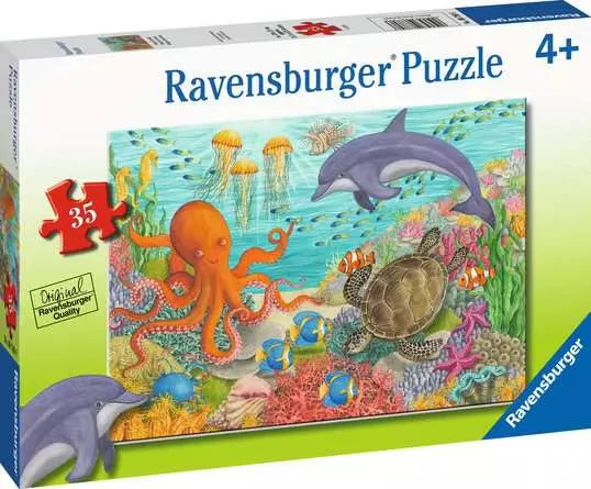 Load image into Gallery viewer, Children’s Jigsaw Puzzle Ocean Friends - 35 Pieces
