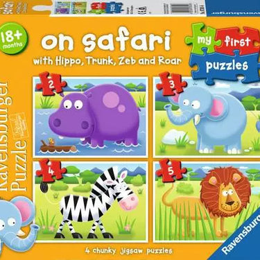 Children’s Jigsaw Puzzle On Safari - 2 + 3 + 4 + 5 Pieces Puzzle