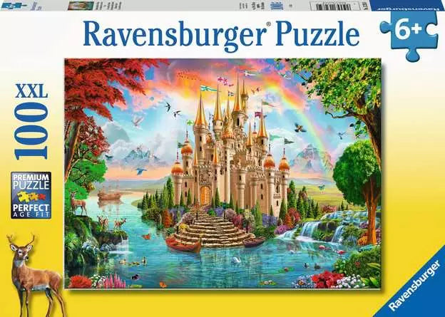 Load image into Gallery viewer, Children’s Jigsaw Puzzle Rainbow Castle - 100 Pieces
