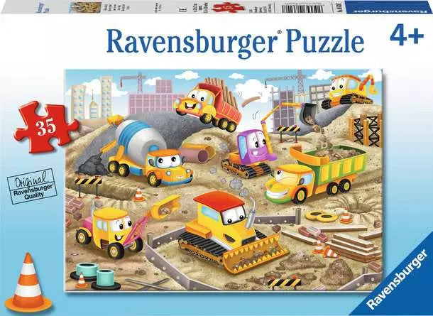 Load image into Gallery viewer, 4 +  35  10.8&quot; x 7.6&quot; x 1.5&quot;  0.1&quot; x 10.2&quot; x 7.1&quot; Children’s Jigsaw Puzzle Raise the Roof! - 35 Pieces Puzzle
