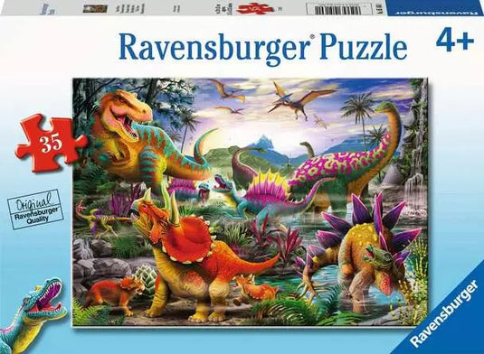 Children’s Jigsaw Puzzle T-Rex Terror - 35 Pieces