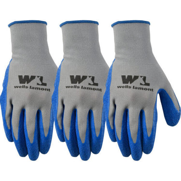 Wells Lamont Men's Latex Coated Gloves 3 pair Pack
