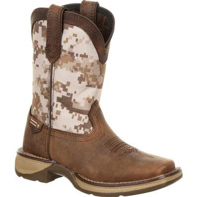 LIL' REBEL™ BY DURANGO® BIG KIDS DESERT CAMO WESTERN BOOT 6.5