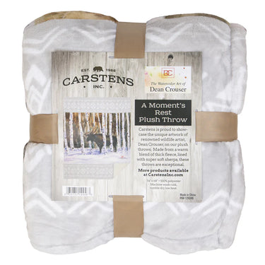 Carstens Dean Crouser "A Moment's Rest" Plush Sherpa Throw Blanket