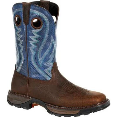 Durango® Maverick XP™ Ventilated Western Work Boot (Dark Brown/Navy Denim) Size Men's 11