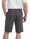 Dickies Men's X-Series Active Waist Plaid Shorts (Gray) Size 38