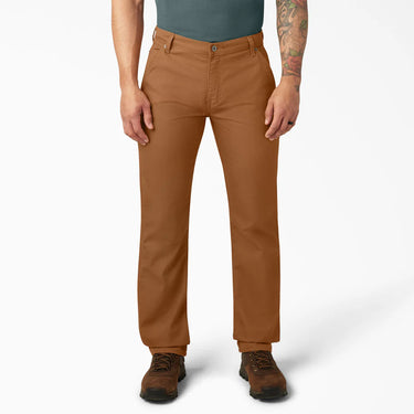 Dickies FLEX Regular Fit Duck Carpenter Pants (Stonewashed Brown Duck) Size 38x30