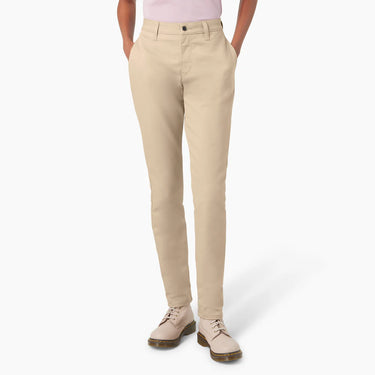 Dickies Women's Super Flex Skinny Leg Work Pants (Desert Sand) Size 26