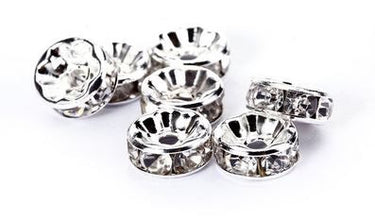 Fish Eye Tackle 6mm Flash Rings 7ct (Silver w/ Crystal Clear Stone)