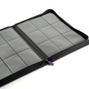 Arcane Fortress zipper binder open, showing 9-pocket pages