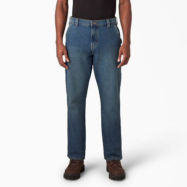 Dickies FLEX Regular Fit Carpenter Utility Jeans (Tined Denim Wash) Size 32x32