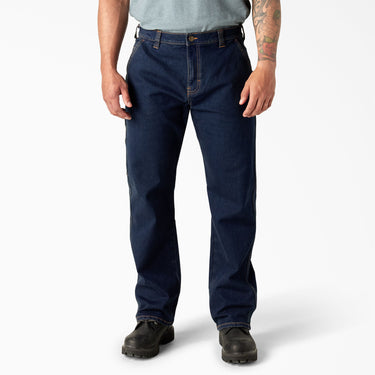 Dickies FLEX Relaxed Fit Carpenter Jeans (Dark Denim Wash) Size 34x30