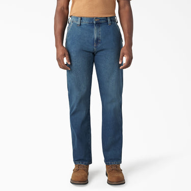 Dickies FLEX Relaxed Fit Carpenter Jeans (Tined Denim Wash) Size 38x32