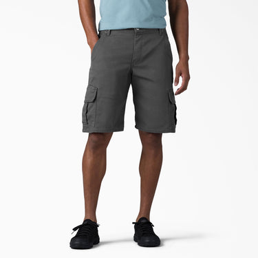 Dickies FLEX Relaxed Fit Duck Cargo Shorts, 11" (Stonewashed Slate) Size 38 Waist