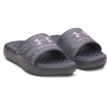 Under Armour Ignite Pro 8 Women's Fixed Freedom Slide (Castlerock/Super Pink) Size 7