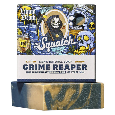 Dr. Squatch x Liquid Death: Grime Reaper Bar Soap 5 oz