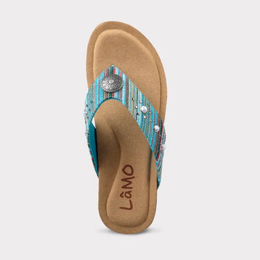 LâMO Classic Women's Jovie Thong Sandal (Turquoise) Size 10