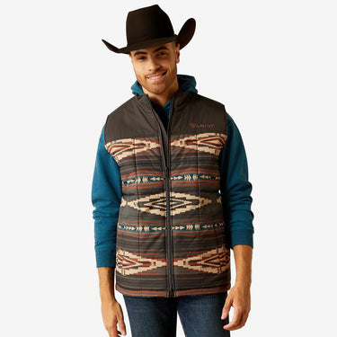 Ariat Crius Insulated Vest (Southwestern Print/Rust) Size L