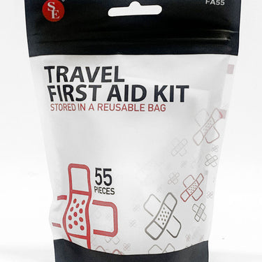 55-Piece Travel First Aid Kit Stored in a Reusable Bag