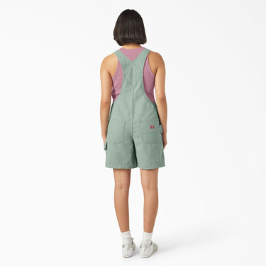 Dickies Women's Relaxed Fit Bib Shortalls, 7" (Iceberg Green) Size 2XL