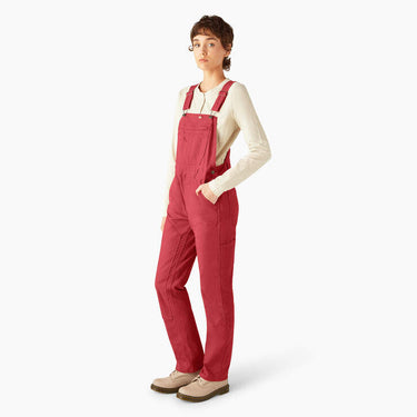 Dickies Women's Double Front Bib Overalls (Red Ochre) Size XXL