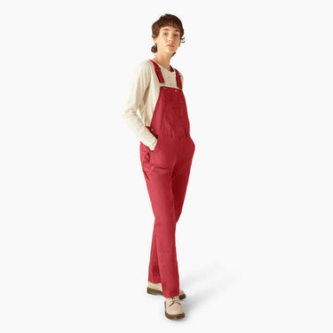 Dickies Women's Double Front Bib Overalls (Red Ochre) Size XXL