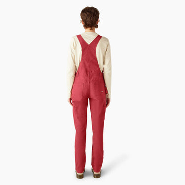Dickies Women's Double Front Bib Overalls (Red Ochre) Size XXL