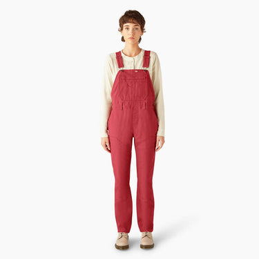 Dickies Women's Double Front Bib Overalls (Red Ochre) Size XXL