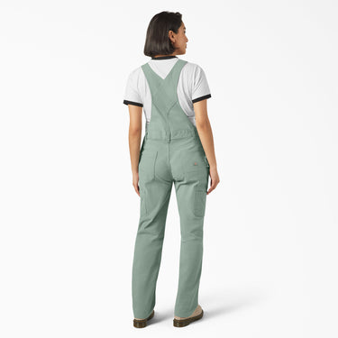 Dickies Women's Double Front Bib Overalls (Iceberg Green) Size XL