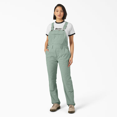 Dickies Women's Double Front Bib Overalls (Iceberg Green) Size XL