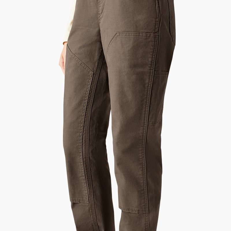 Load image into Gallery viewer, Dickies Women&#39;s Double Front Bib Overalls Mushroom Large Regular
