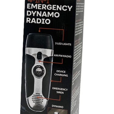 5.5"/4-IN-1 Emergency Dynamo AM/FM Radio With Phone Charger & Lanyard