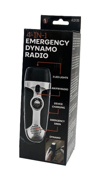 Load image into Gallery viewer, 5.5&quot;/4-IN-1 Emergency Dynamo AM/FM Radio With Phone Charger &amp; Lanyard
