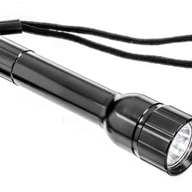 375 Lumen Black Aluminum LED Flashlight,2AA Alkaline Batteries Included