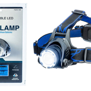 10W/1000 Lumen Adjustable Focus Rechargeable Pivoting Headlamp Lamp