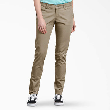 Dickies Women's Slim Fit Skinny Leg Pants (Desert Sand) Size 10