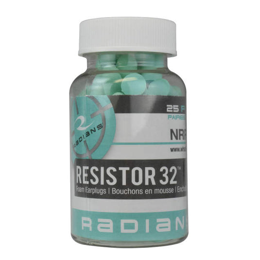 Radians Resistor 32 Disposable Foam Earplugs (25 Pack) - Aqua