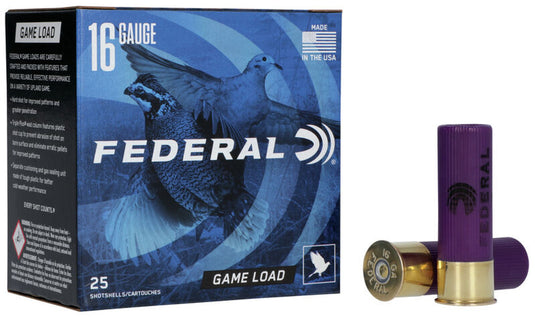 Federal Game Load, 16 Gauge, 2 3/4&amp;quot; 1 oz. Shotshells, 25 Rounds