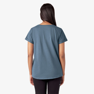 Dickies Women’s V-Neck T-Shirt (Coronet Blue) Size M