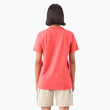 Dickies Women's Heavyweight Short Sleeve Pocket T-Shirt (Coral Reef Heather) Size S