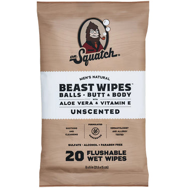 Dr. Squatch Unscented Wipes