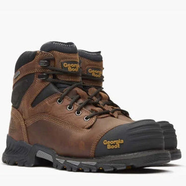 Georgia Boot Rumbler Composite Toe Waterproof Work Boot (Brown/Black) Size Men's 10 1/2