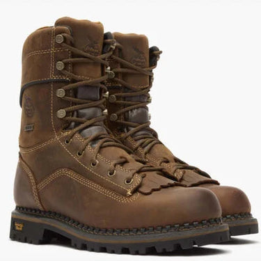 Georgia Boot AMP LT Low Heel Logger Waterproof Work Boot (Crazy Horse) Size Men's 10