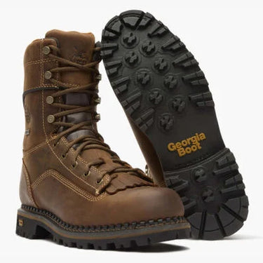 Georgia Boot AMP LT Low Heel Logger Waterproof Work Boot (Brown) Size Men's 8 1/2