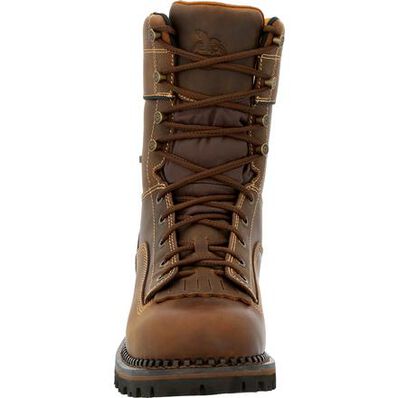 Load image into Gallery viewer, GEORGIA BOOT MENS AMP LT LOW HEEL LOGGER WATERPROOF WORK BOOT 9M
