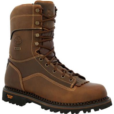 Load image into Gallery viewer, GEORGIA BOOT MENS AMP LT LOW HEEL LOGGER WATERPROOF WORK BOOT 13M
